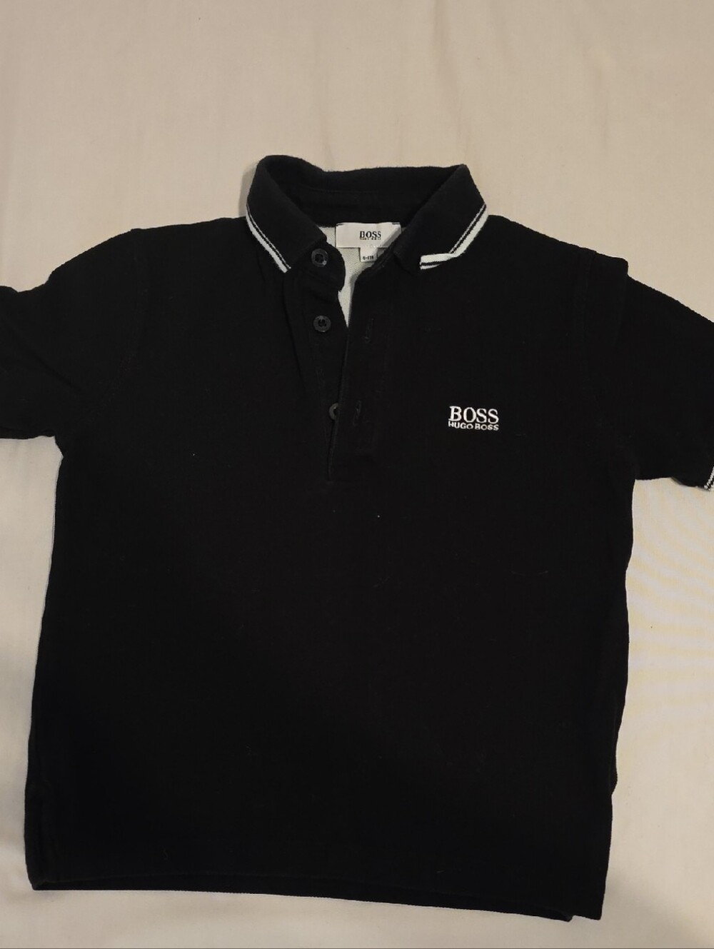 Boss Black Polo with White Trim